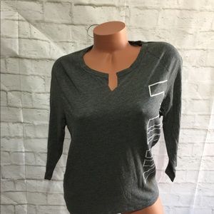 NWT Victoria Secret PINK Gray Tee XSmall